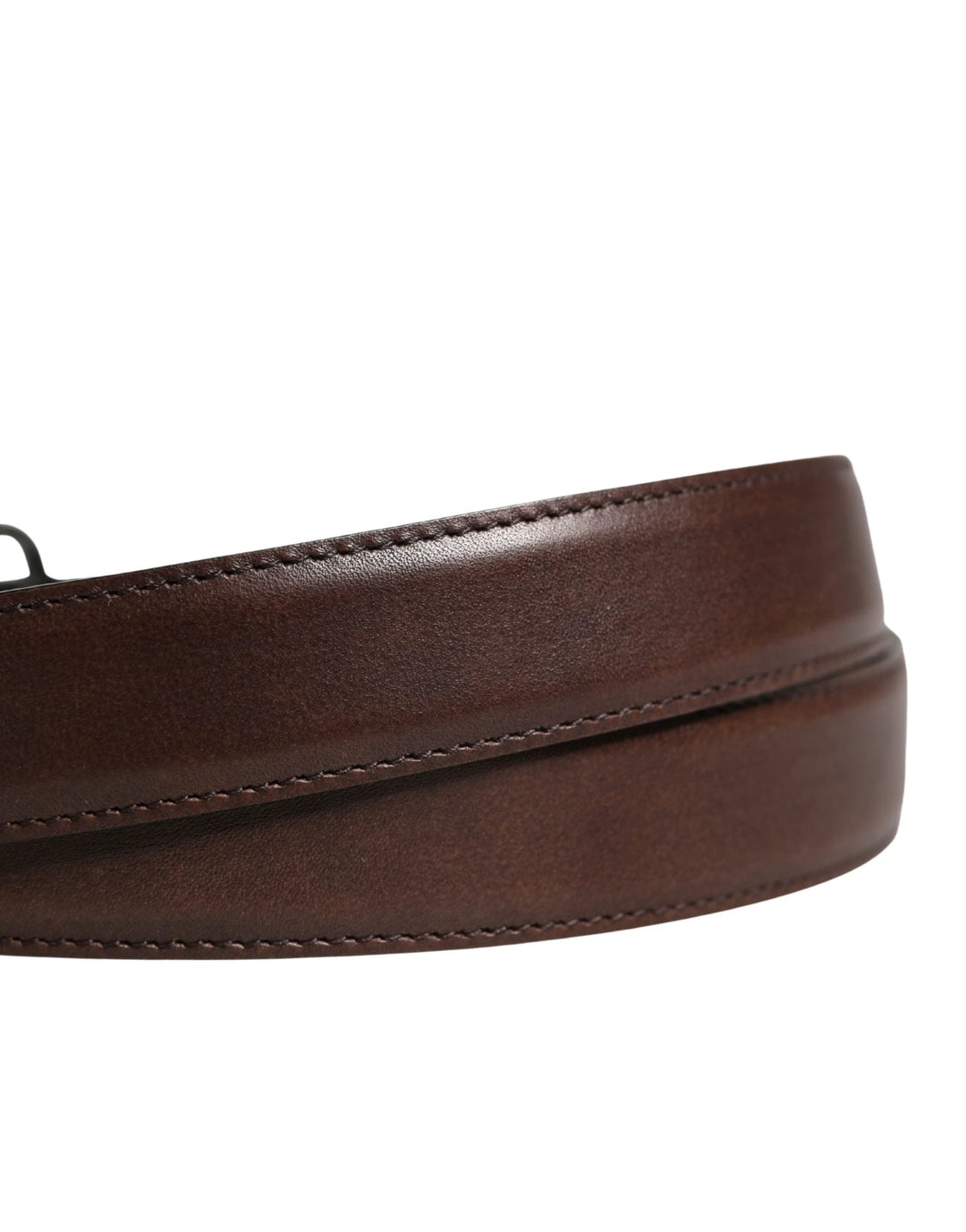 Dolce &amp; Gabbana Sample Sale Dolce &amp; Gabbana Men Brown Classic Leather Metal Buckle Belt - | Designer outlet
