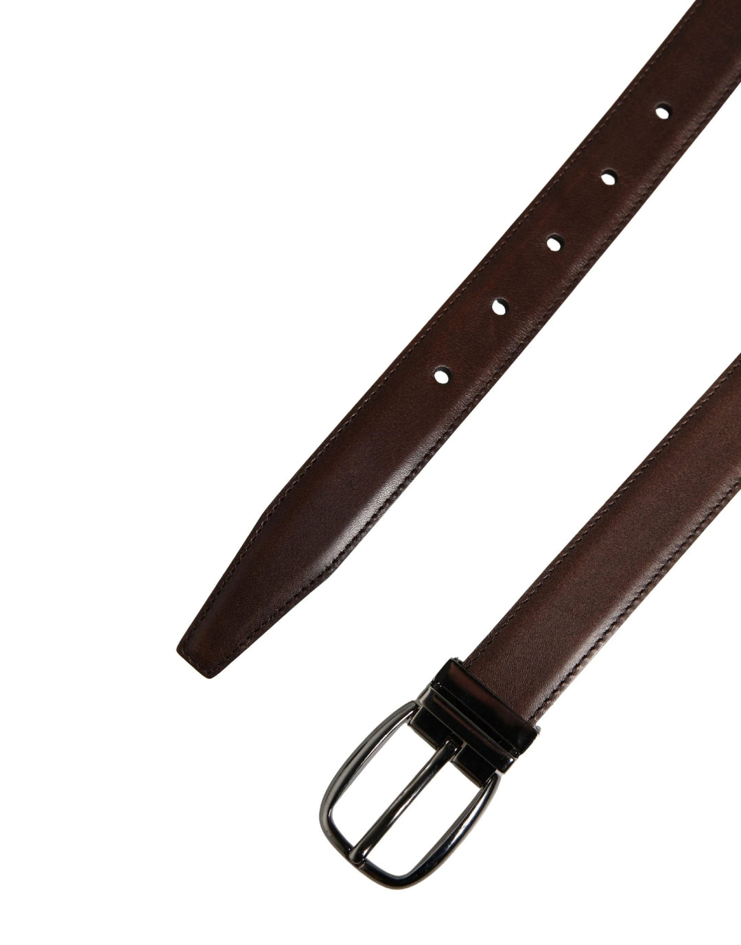 Dolce &amp; Gabbana Sample Sale Dolce &amp; Gabbana Men Brown Classic Leather Metal Buckle Belt - | Designer outlet