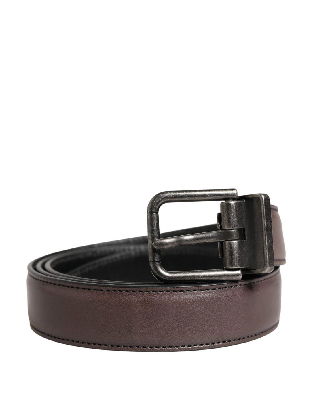 Dolce &amp; Gabbana Sample Sale Dolce &amp; Gabbana Men Brown Classic Leather Metal Buckle Belt - | Designer outlet
