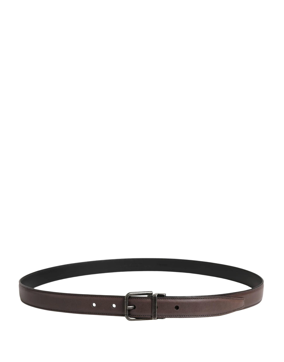 Dolce &amp; Gabbana Sample Sale Dolce &amp; Gabbana Men Brown Classic Leather Metal Buckle Belt - | Designer outlet
