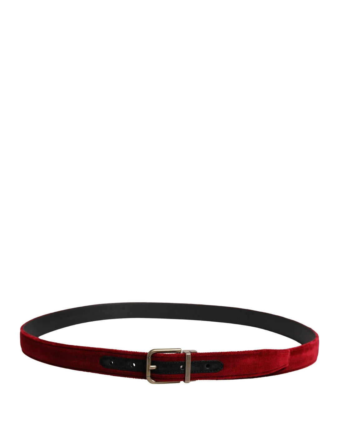 Dolce &amp; Gabbana Sample Sale Dolce &amp; Gabbana Men Burgundy Velvet Cotton Metal Buckle Belt - | Designer outlet