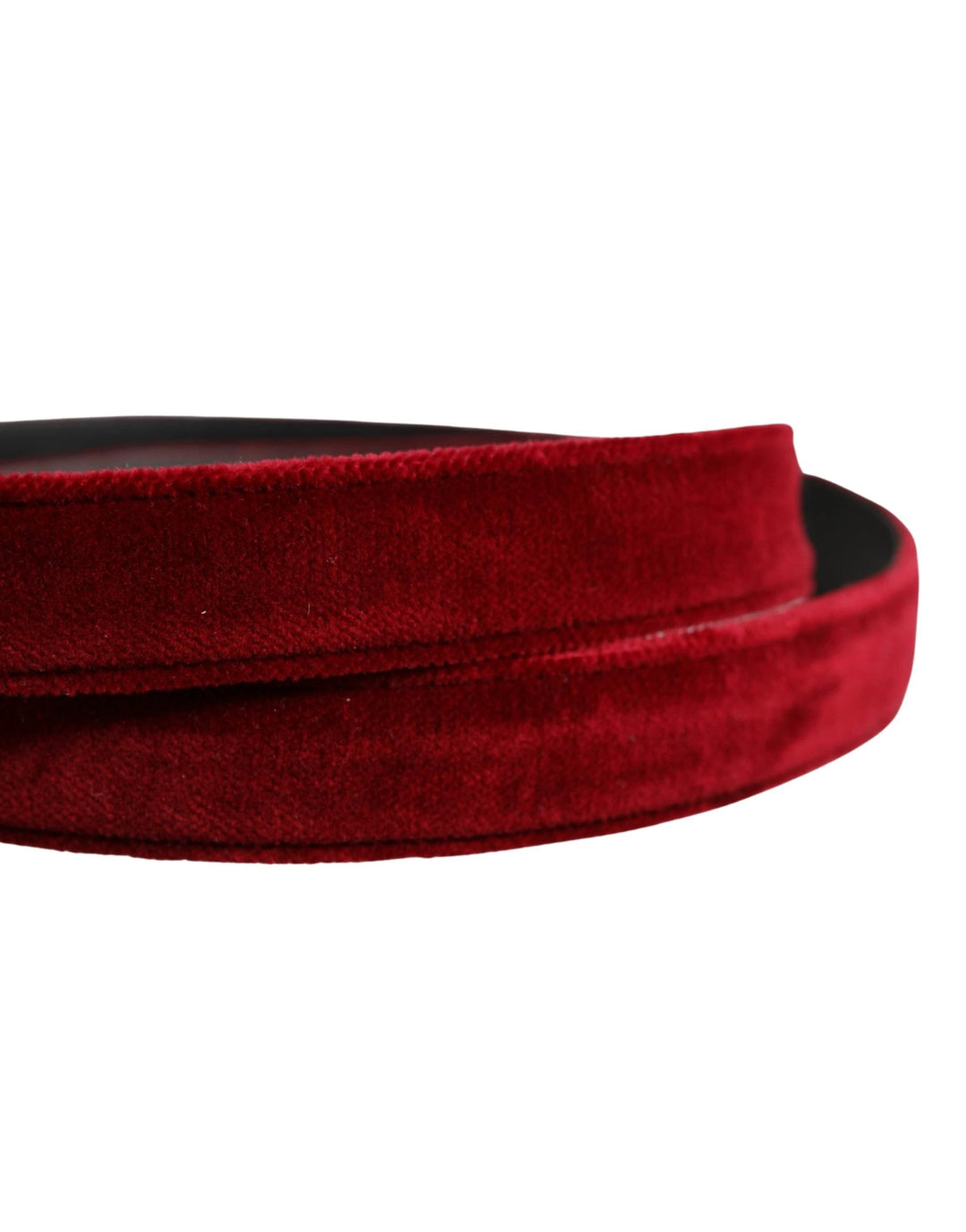 Dolce &amp; Gabbana Sample Sale Dolce &amp; Gabbana Men Burgundy Velvet Cotton Metal Buckle Belt - | Designer outlet