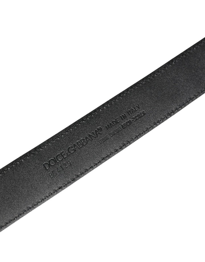 Dolce & Gabbana Sample Sale Dolce & Gabbana Men Black Exotic Leather Logo Buckle Belt - | Designer outlet