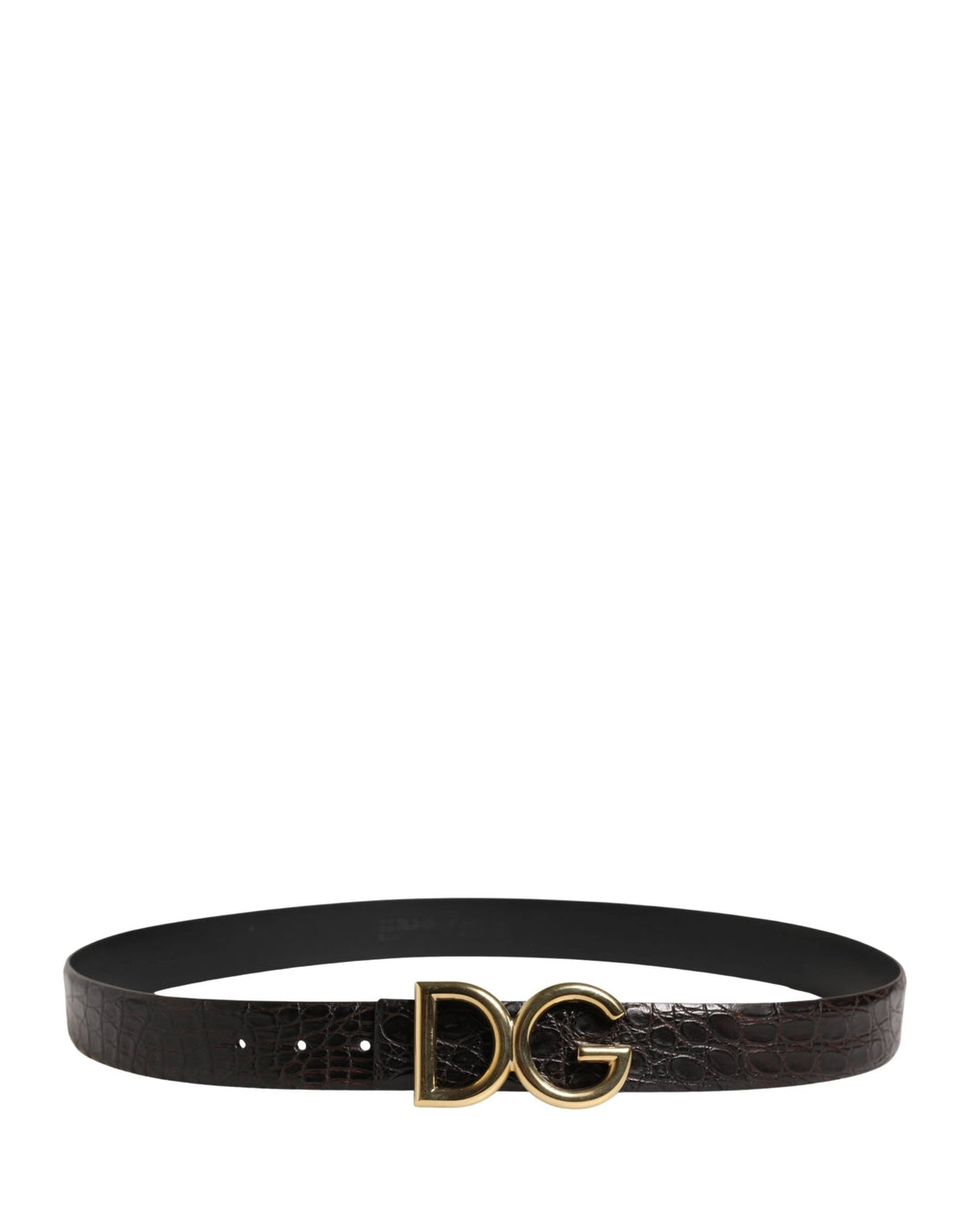 Dolce &amp; Gabbana Sample Sale Dolce &amp; Gabbana Men Black Exotic Leather Logo Buckle Belt - | Designer outlet