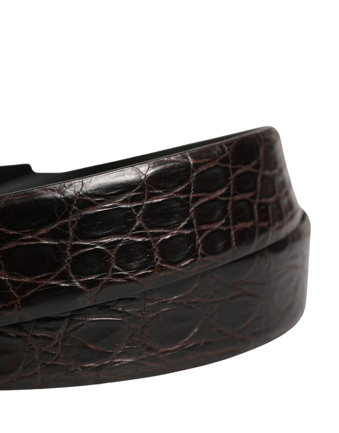 Dolce &amp; Gabbana Sample Sale Dolce &amp; Gabbana Men Black Exotic Leather Logo Buckle Belt - | Designer outlet