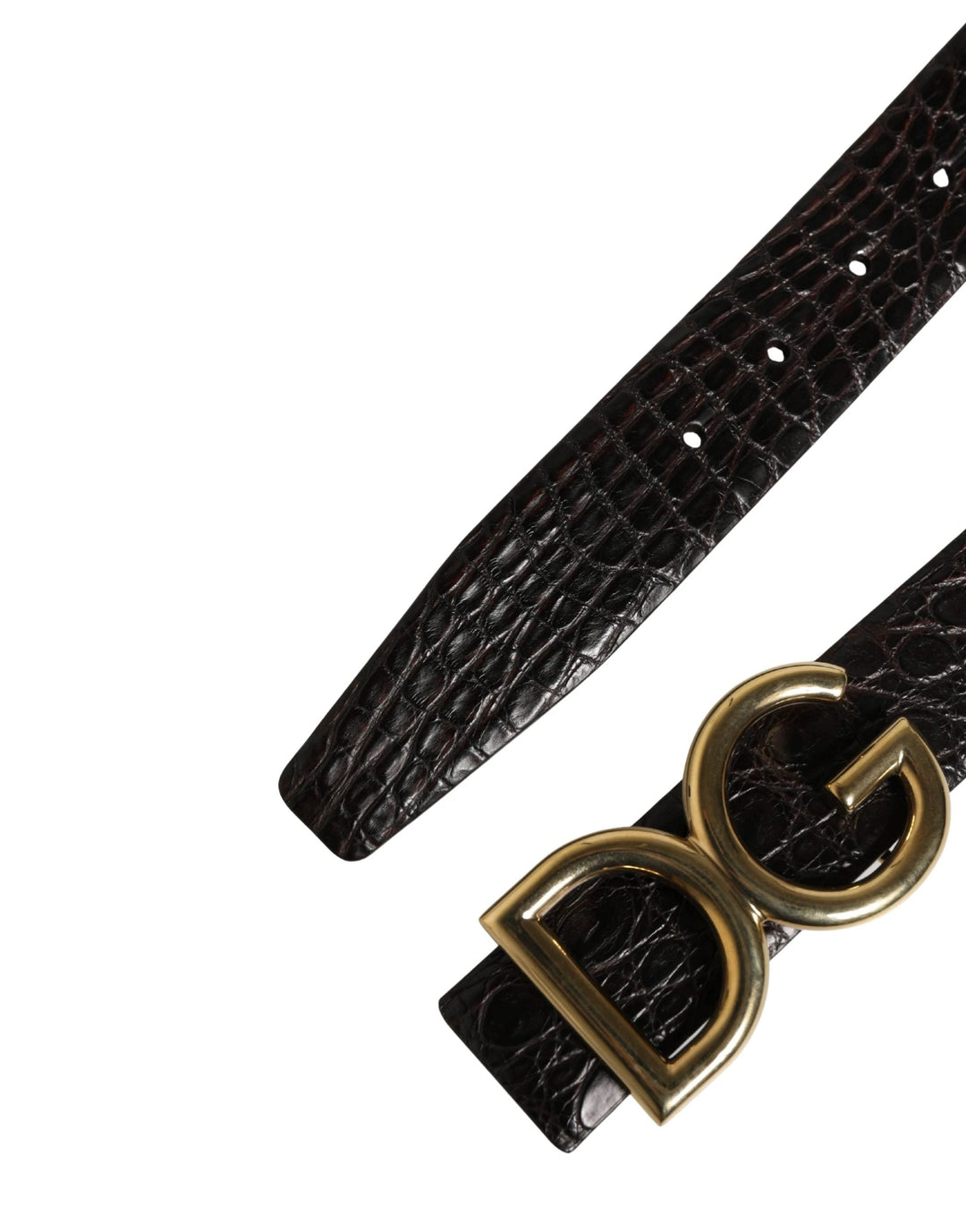 Dolce &amp; Gabbana Sample Sale Dolce &amp; Gabbana Men Black Exotic Leather Logo Buckle Belt - | Designer outlet