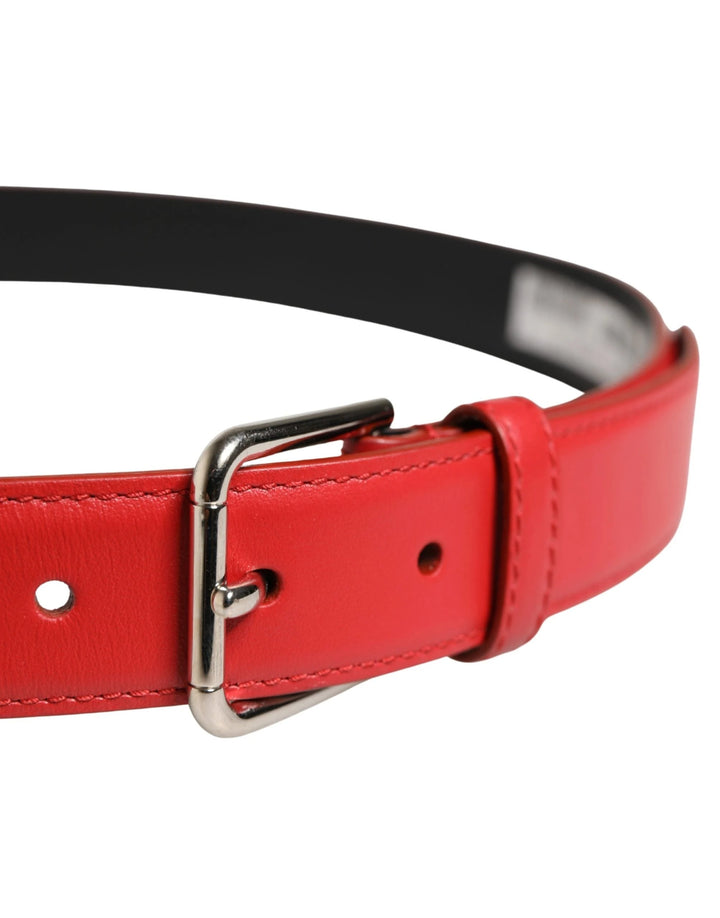 Dolce &amp; Gabbana Sample Sale Dolce &amp; Gabbana Men Beige Red Woven Leather Metal Buckle Belt - | Designer outlet