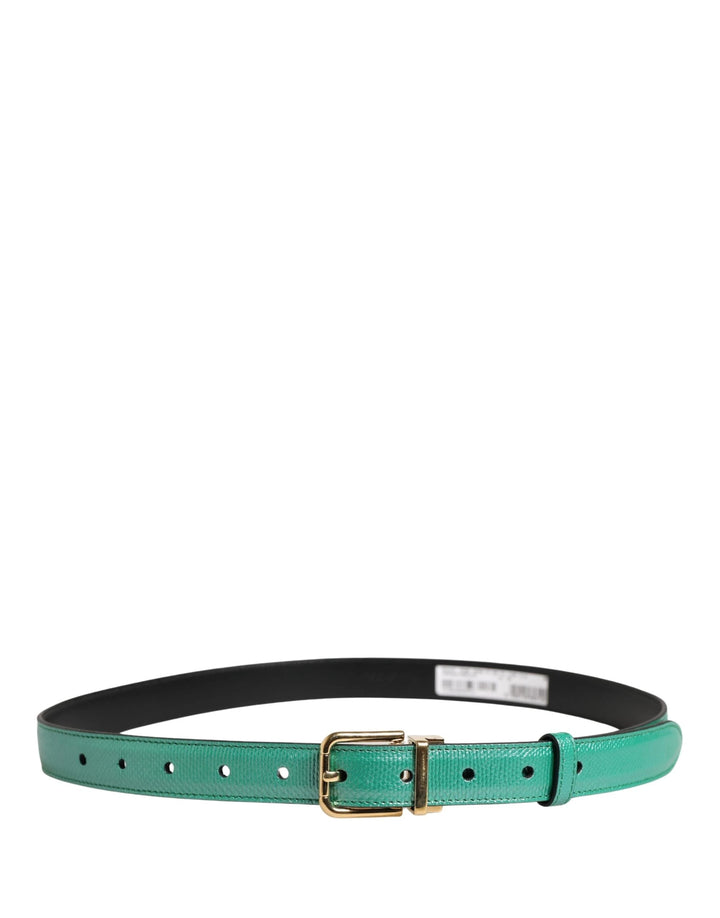 Dolce &amp; Gabbana Sample Sale Dolce &amp; Gabbana Men Green Classic Leather Metal Buckle Belt - | Designer outlet
