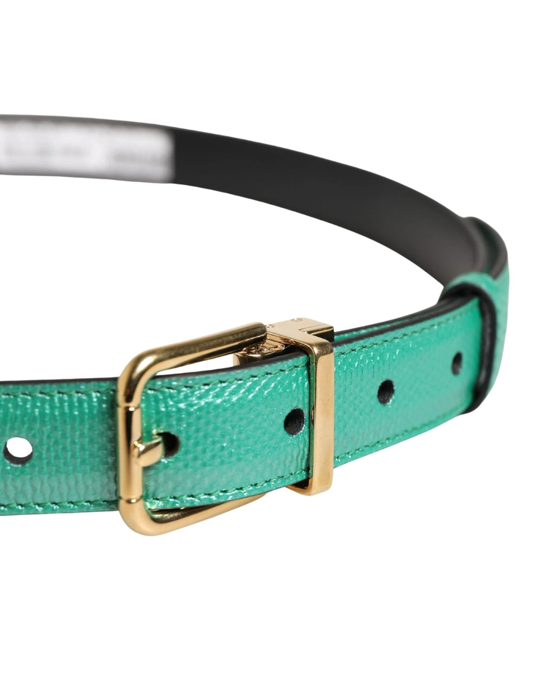 Dolce &amp; Gabbana Sample Sale Dolce &amp; Gabbana Men Green Classic Leather Metal Buckle Belt - | Designer outlet
