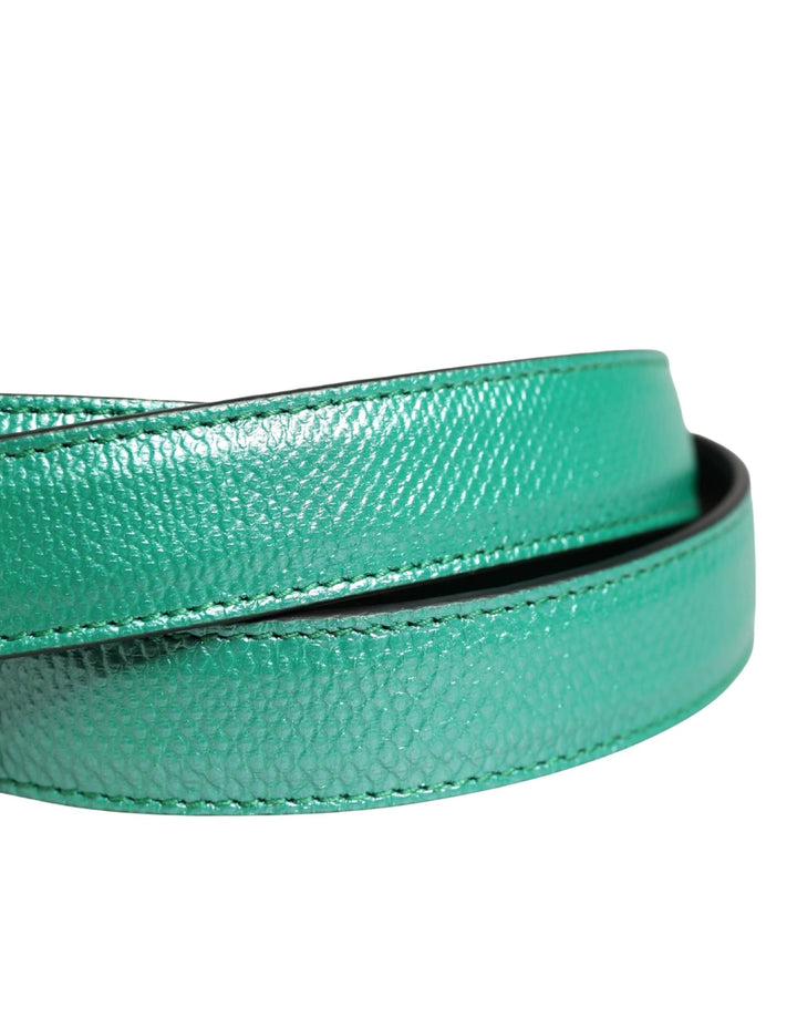Dolce &amp; Gabbana Sample Sale Dolce &amp; Gabbana Men Green Classic Leather Metal Buckle Belt - | Designer outlet