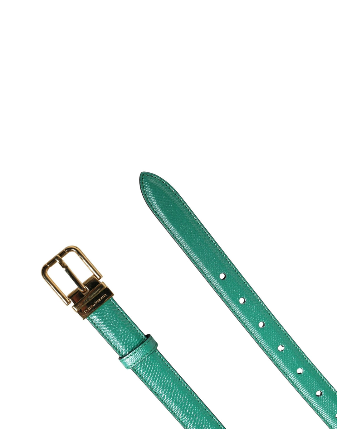 Dolce &amp; Gabbana Sample Sale Dolce &amp; Gabbana Men Green Classic Leather Metal Buckle Belt - | Designer outlet