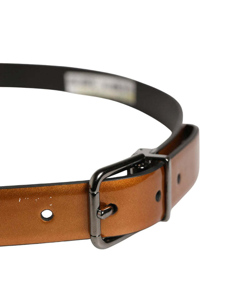 Dolce &amp; Gabbana Sample Sale Dolce &amp; Gabbana Men Brown Classic Leather Metal Buckle Belt - | Designer outlet