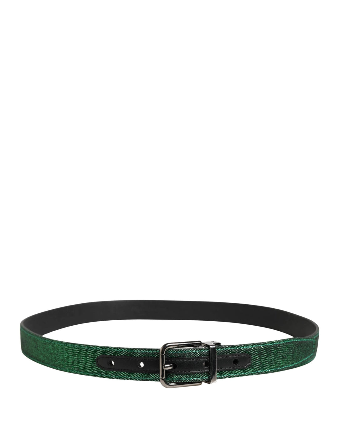 Dolce &amp; Gabbana Sample Sale Dolce &amp; Gabbana Men Green Lurex Polyester Metal Buckle Belt - | Designer outlet