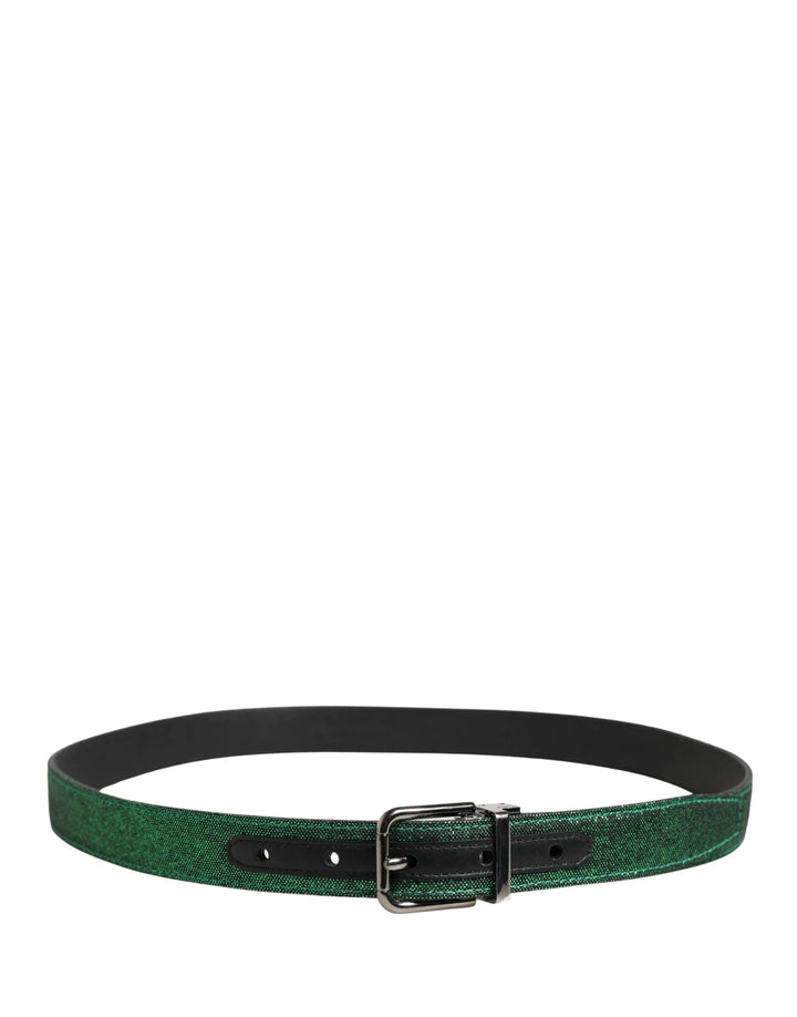Dolce &amp; Gabbana Sample Sale Dolce &amp; Gabbana Men Green Lurex Polyester Metal Buckle Belt - | Designer outlet