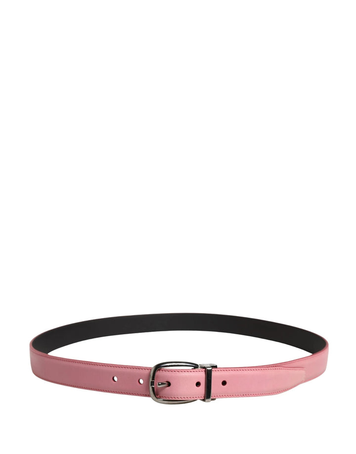Dolce &amp; Gabbana Sample Sale Dolce &amp; Gabbana Men Pink Classic Leather Metal Buckle Belt - | Designer outlet