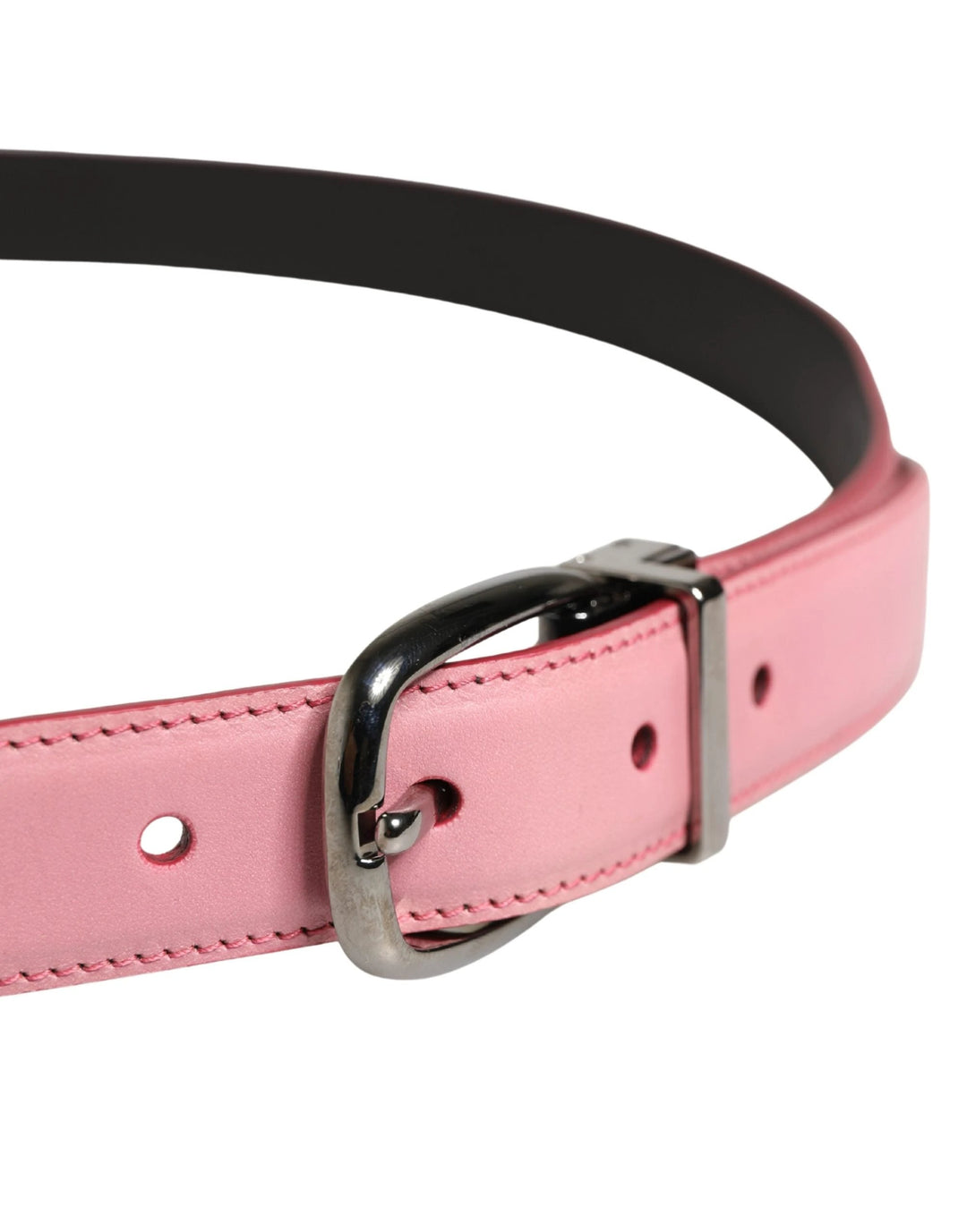 Dolce &amp; Gabbana Sample Sale Dolce &amp; Gabbana Men Pink Classic Leather Metal Buckle Belt - | Designer outlet
