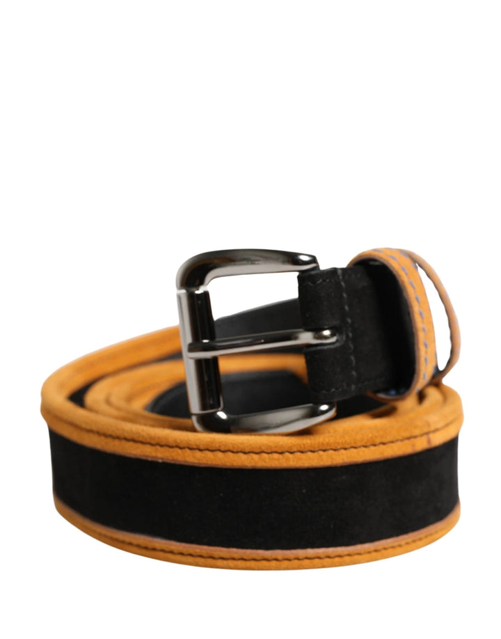 Dolce &amp; Gabbana Sample Sale Dolce &amp; Gabbana Men Black Orange Polyester Metal Buckle Belt - | Designer outlet