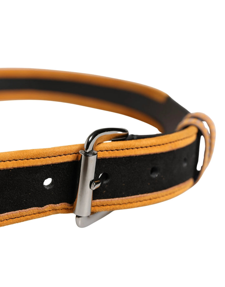 Dolce &amp; Gabbana Sample Sale Dolce &amp; Gabbana Men Black Orange Polyester Metal Buckle Belt - | Designer outlet
