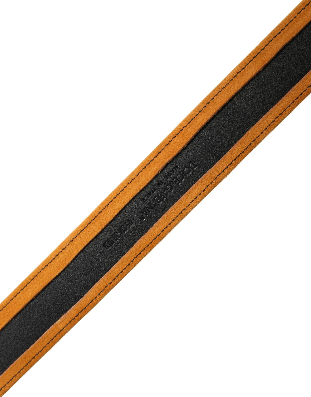 Dolce &amp; Gabbana Sample Sale Dolce &amp; Gabbana Men Black Orange Polyester Metal Buckle Belt - | Designer outlet