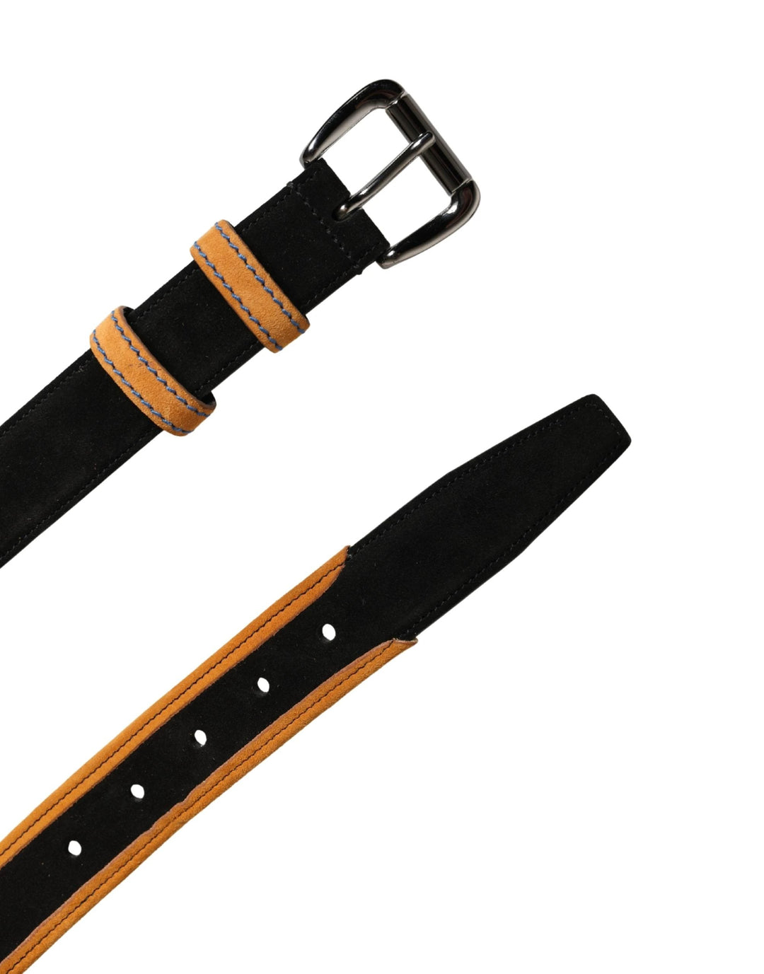 Dolce &amp; Gabbana Sample Sale Dolce &amp; Gabbana Men Black Orange Polyester Metal Buckle Belt - | Designer outlet