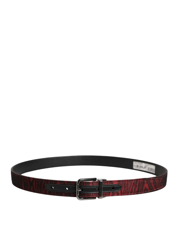 Dolce &amp; Gabbana Sample Sale Dolce &amp; Gabbana Men Red Jacquard Acetate Metal Buckle Belt - | Designer outlet