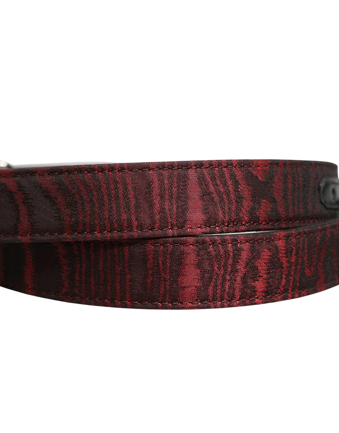 Dolce &amp; Gabbana Sample Sale Dolce &amp; Gabbana Men Red Jacquard Acetate Metal Buckle Belt - | Designer outlet
