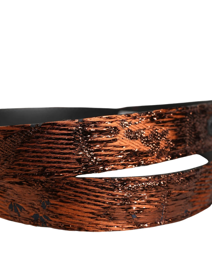 Dolce &amp; Gabbana Sample Sale Dolce &amp; Gabbana Men Brown Classic Polyester Metal Buckle Belt - | Designer outlet