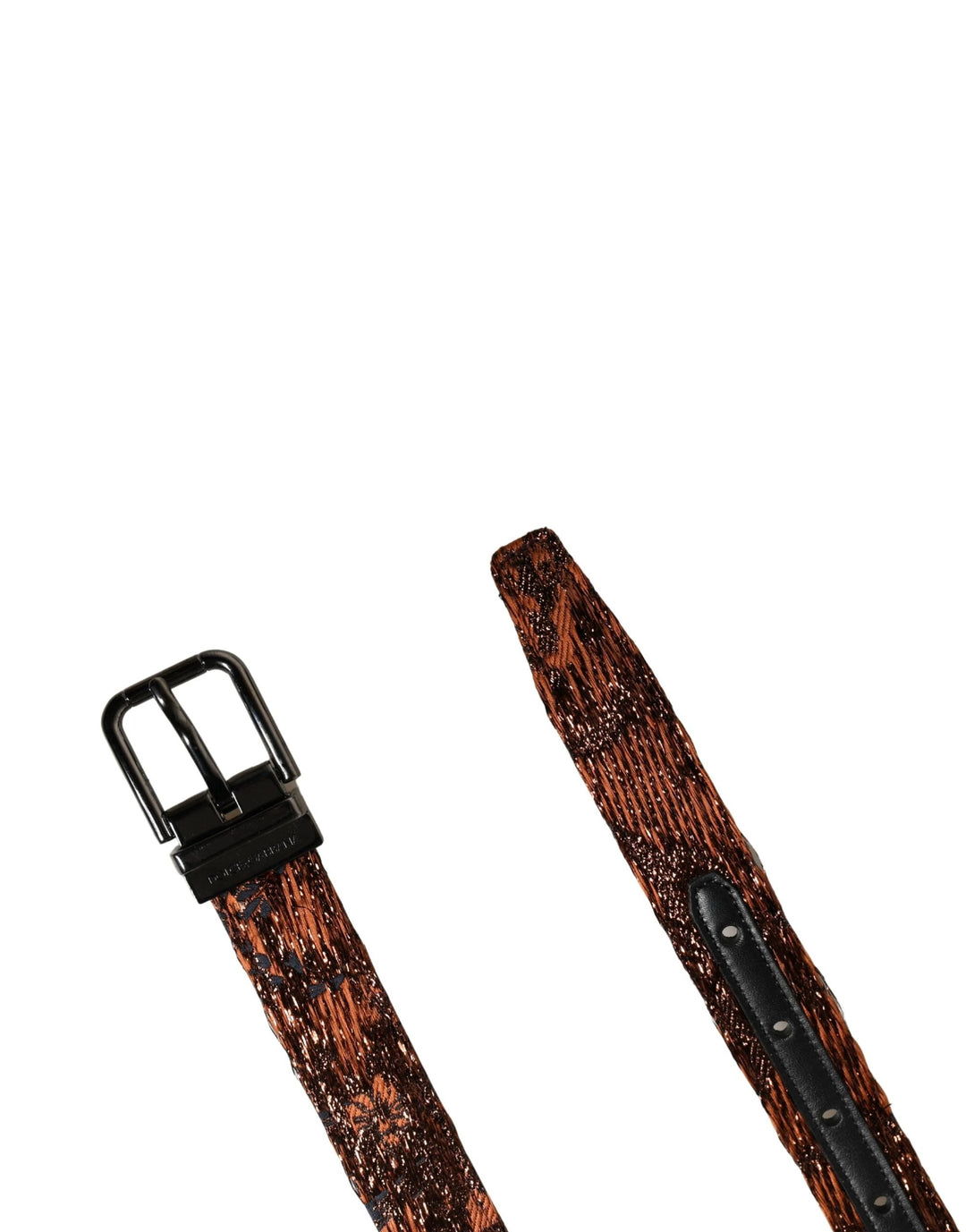 Dolce &amp; Gabbana Sample Sale Dolce &amp; Gabbana Men Brown Classic Polyester Metal Buckle Belt - | Designer outlet