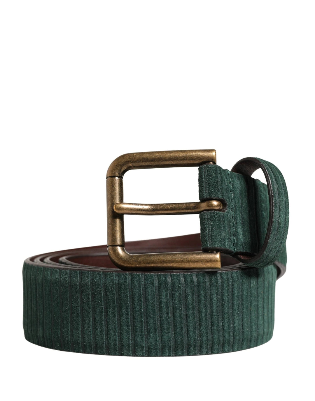 Dolce &amp; Gabbana Sample Sale Dolce &amp; Gabbana Men Green Velvet Leather Metal Buckle Belt - | Designer outlet