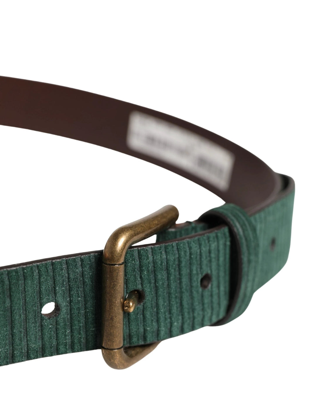 Dolce &amp; Gabbana Sample Sale Dolce &amp; Gabbana Men Green Velvet Leather Metal Buckle Belt - | Designer outlet