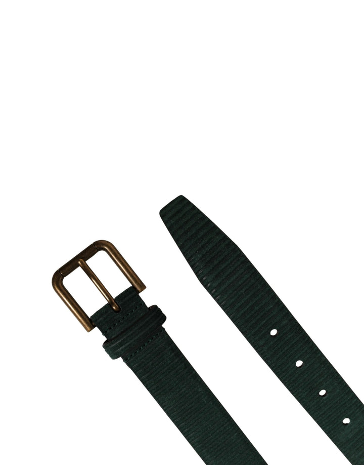 Dolce &amp; Gabbana Sample Sale Dolce &amp; Gabbana Men Green Velvet Leather Metal Buckle Belt - | Designer outlet