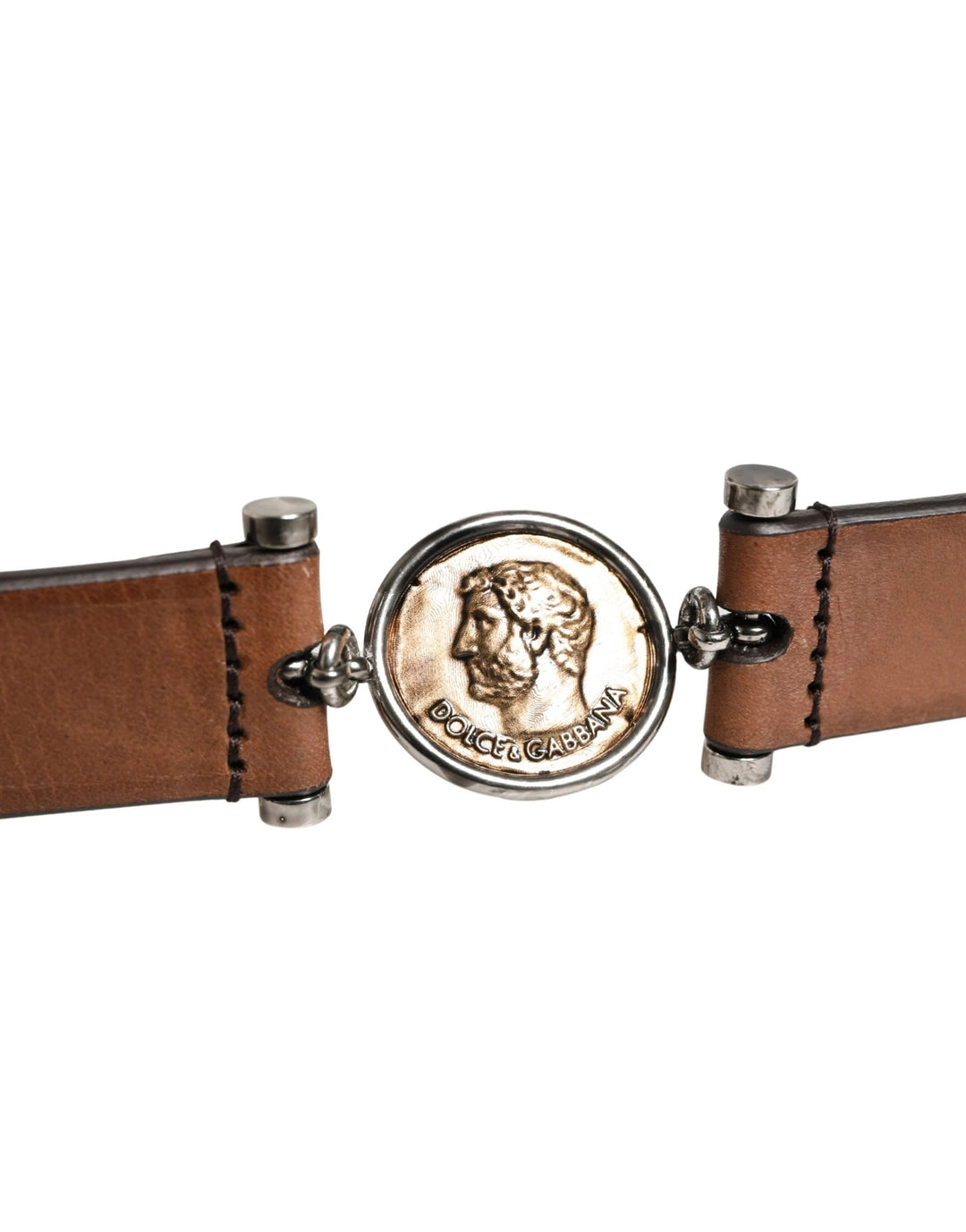 Dolce &amp; Gabbana Sample Sale Dolce &amp; Gabbana Men Brown Classic Leather Metal Buckle Belt - | Designer outlet