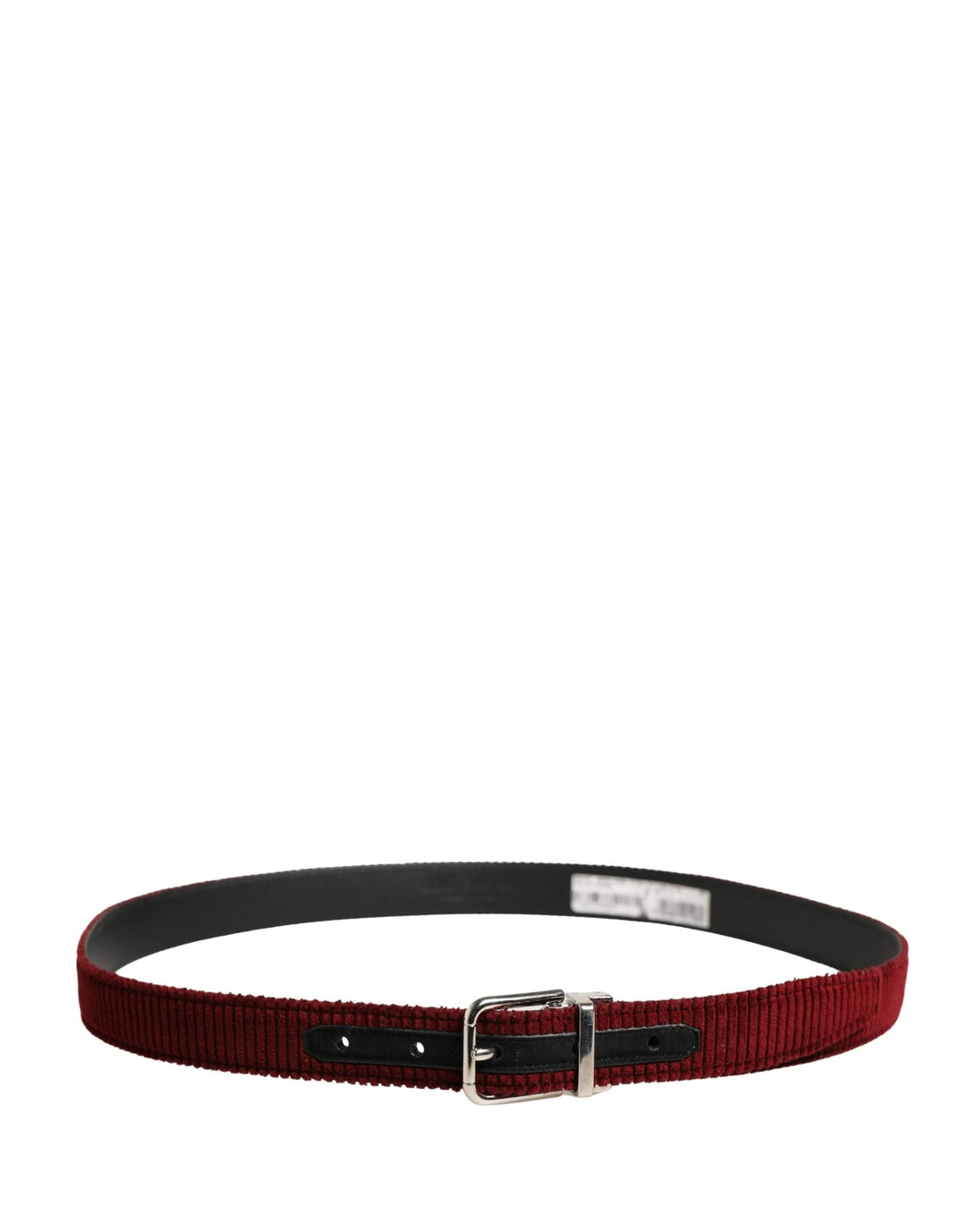 Dolce &amp; Gabbana Sample Sale Dolce &amp; Gabbana Men Red Velvet Leather Metal Buckle Belt - | Designer outlet