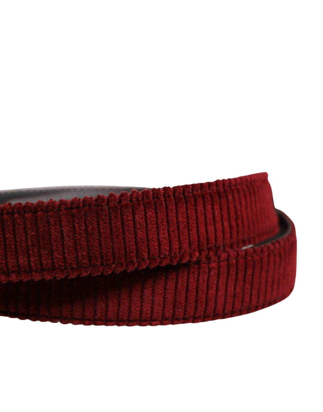 Dolce &amp; Gabbana Sample Sale Dolce &amp; Gabbana Men Red Velvet Leather Metal Buckle Belt - | Designer outlet