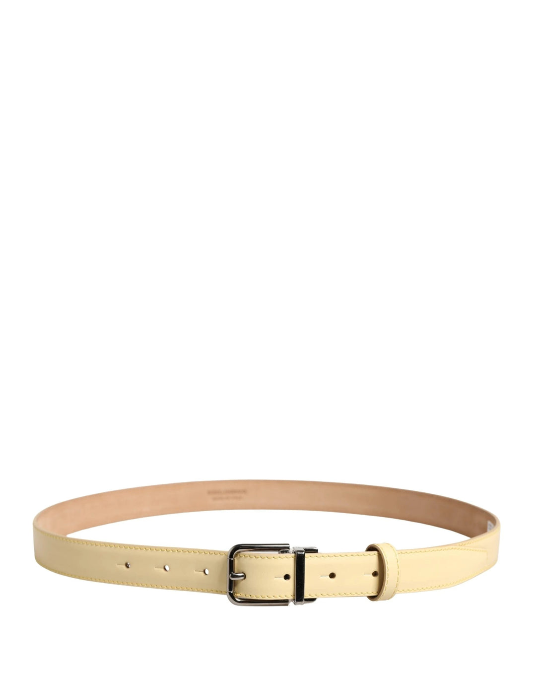 Dolce &amp; Gabbana Sample Sale Dolce &amp; Gabbana Men Yellow Classic Leather Metal Buckle Belt - | Designer outlet