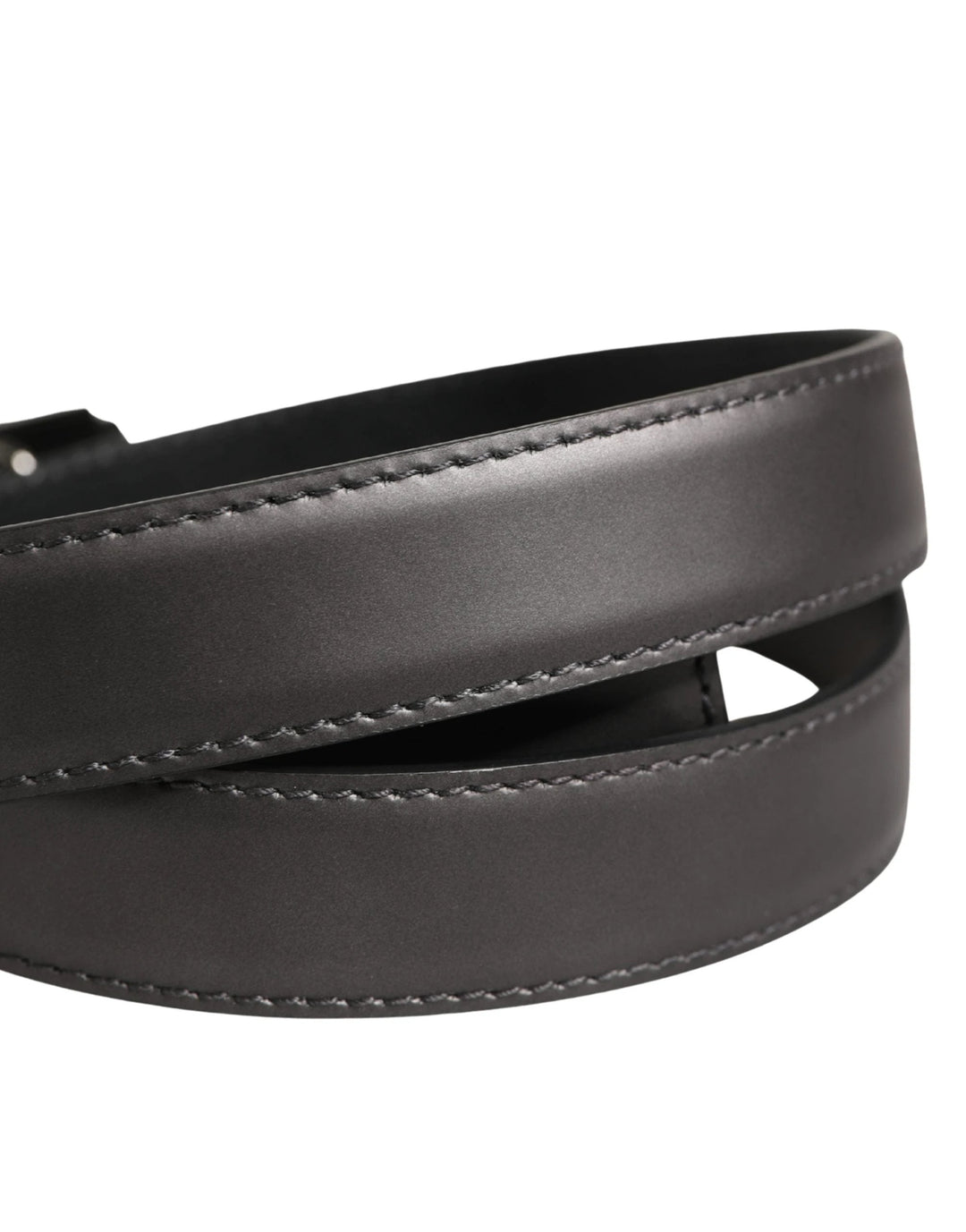 Dolce &amp; Gabbana Sample Sale Dolce &amp; Gabbana Men Silver Classic Leather Square Buckle Belt - | Designer outlet
