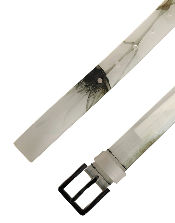 Dolce &amp; Gabbana Sample Sale Dolce &amp; Gabbana Men White Floral PVC Silver Metal Buckle Belt - | Designer outlet