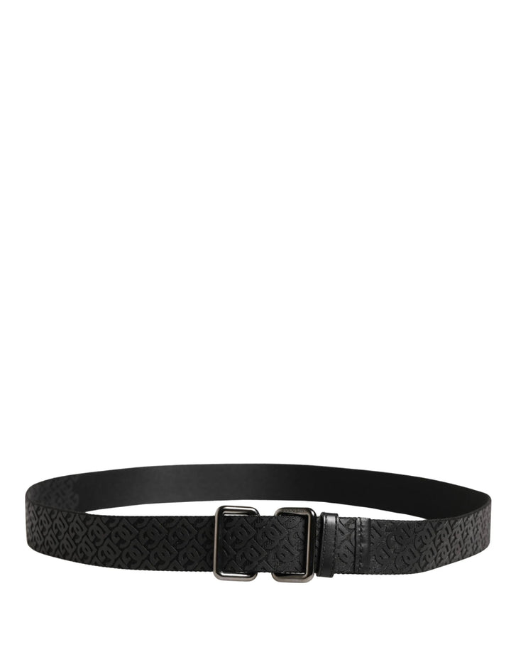 Dolce &amp; Gabbana Sample Sale Dolce &amp; Gabbana Men Black DG Logo Polyester Metal Buckle Belt - | Designer outlet