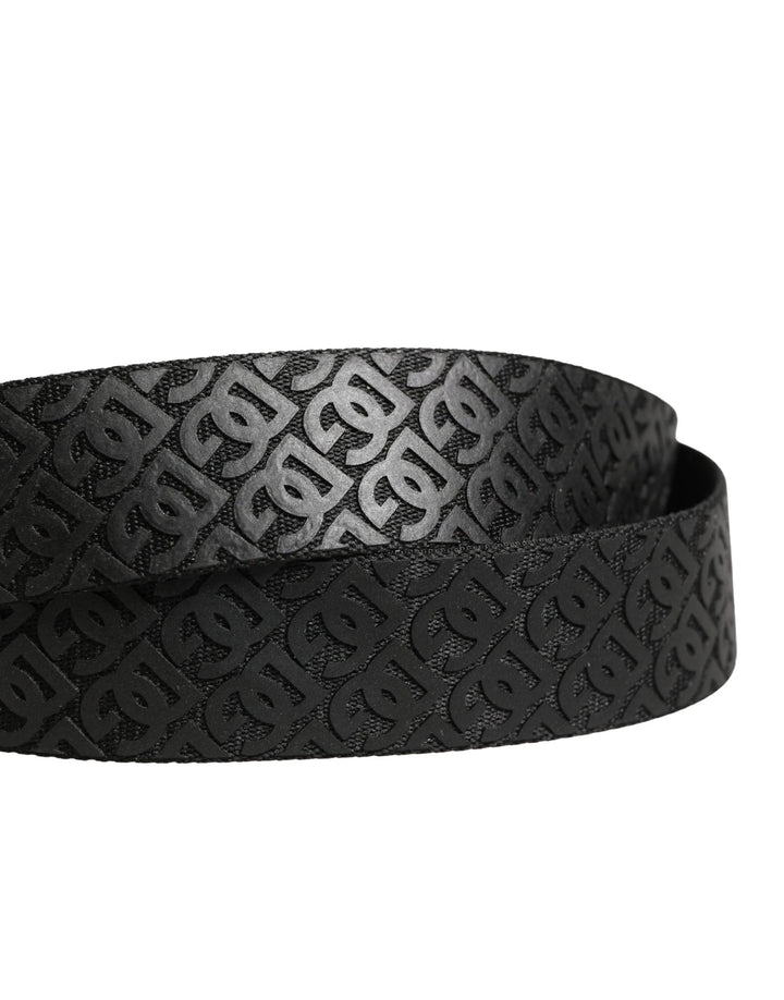 Dolce &amp; Gabbana Sample Sale Dolce &amp; Gabbana Men Black DG Logo Polyester Metal Buckle Belt - | Designer outlet