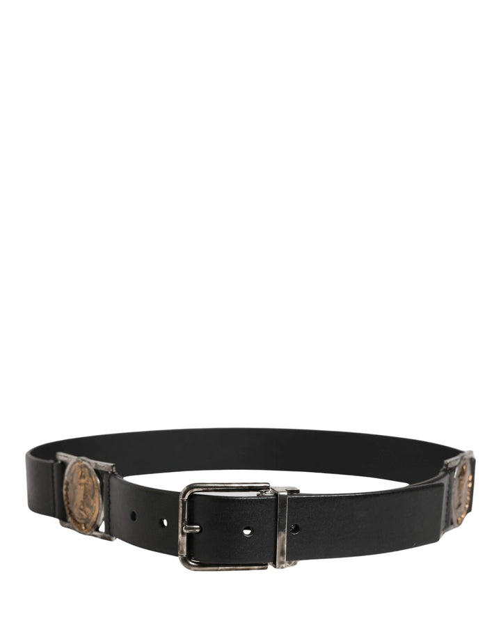 Dolce &amp; Gabbana Sample Sale Dolce &amp; Gabbana Men Black Classic Leather Metal Buckle Belt - | Designer outlet