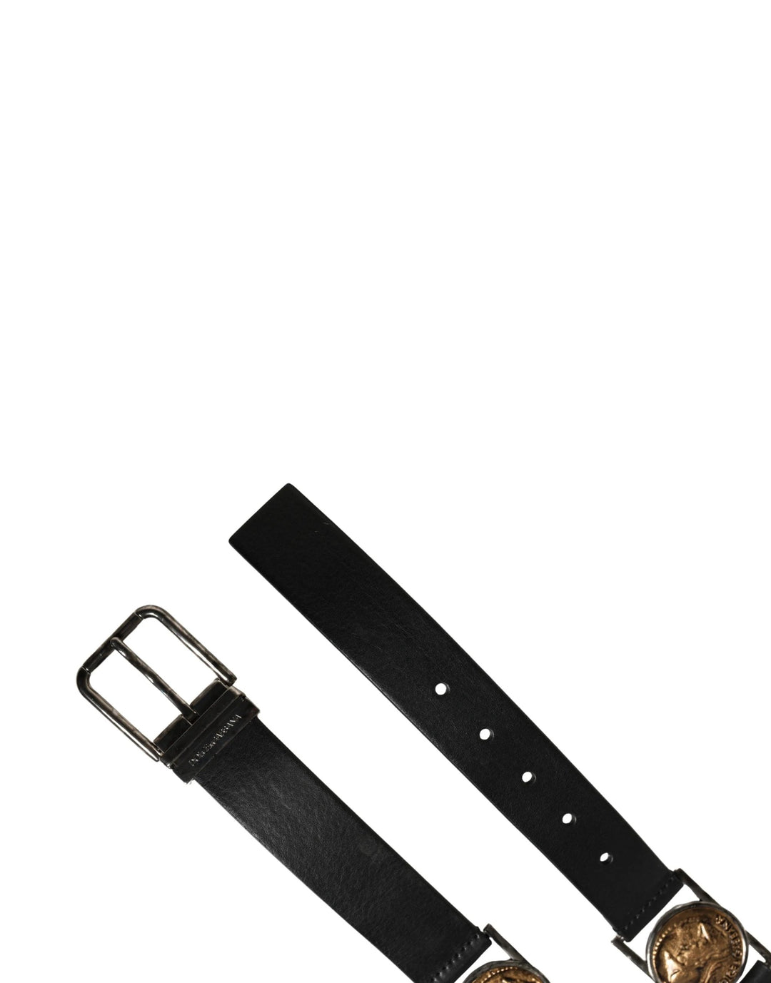 Dolce &amp; Gabbana Sample Sale Dolce &amp; Gabbana Men Black Classic Leather Metal Buckle Belt - | Designer outlet