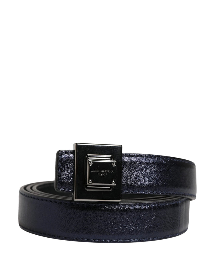 Dolce &amp; Gabbana Sample Sale Dolce &amp; Gabbana Men Black Classic Leather Square Buckle Belt - | Designer outlet