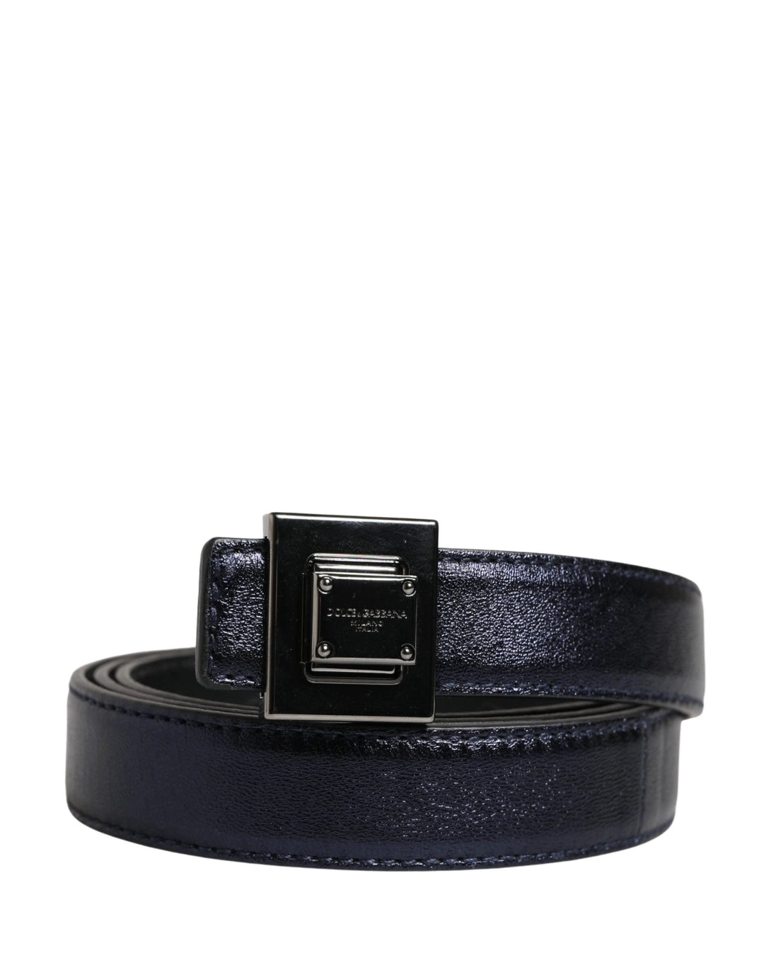 Dolce &amp; Gabbana Sample Sale Dolce &amp; Gabbana Men Black Classic Leather Square Buckle Belt - | Designer outlet