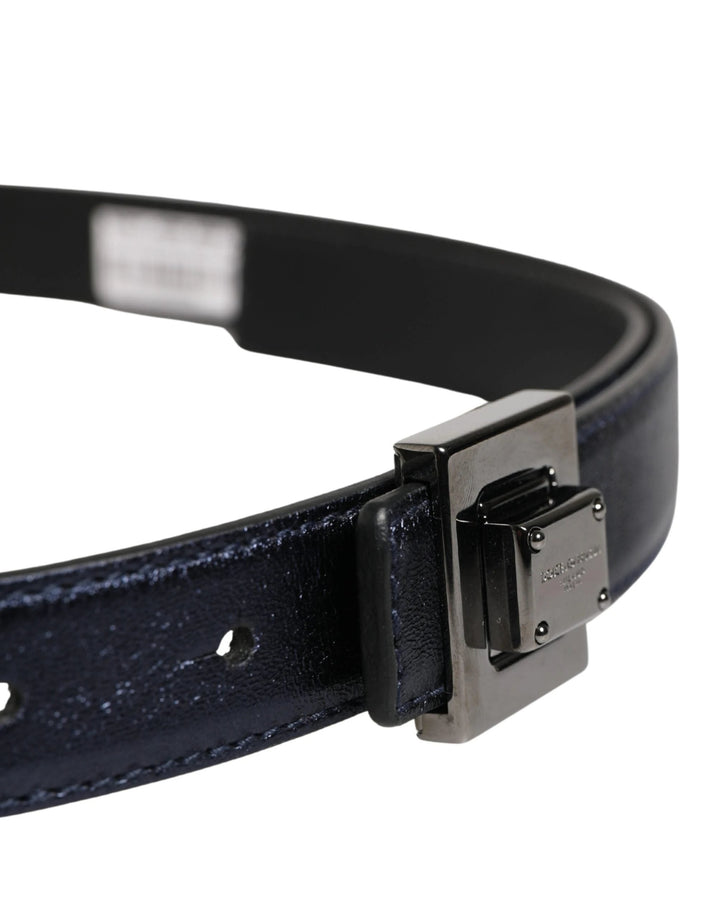 Dolce &amp; Gabbana Sample Sale Dolce &amp; Gabbana Men Black Classic Leather Square Buckle Belt - | Designer outlet