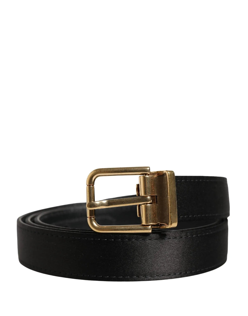 Dolce & Gabbana Sample Sale | Dolce & Gabbana Men Black Classic Viscose Metal Buckle Belt - | Designer outlet