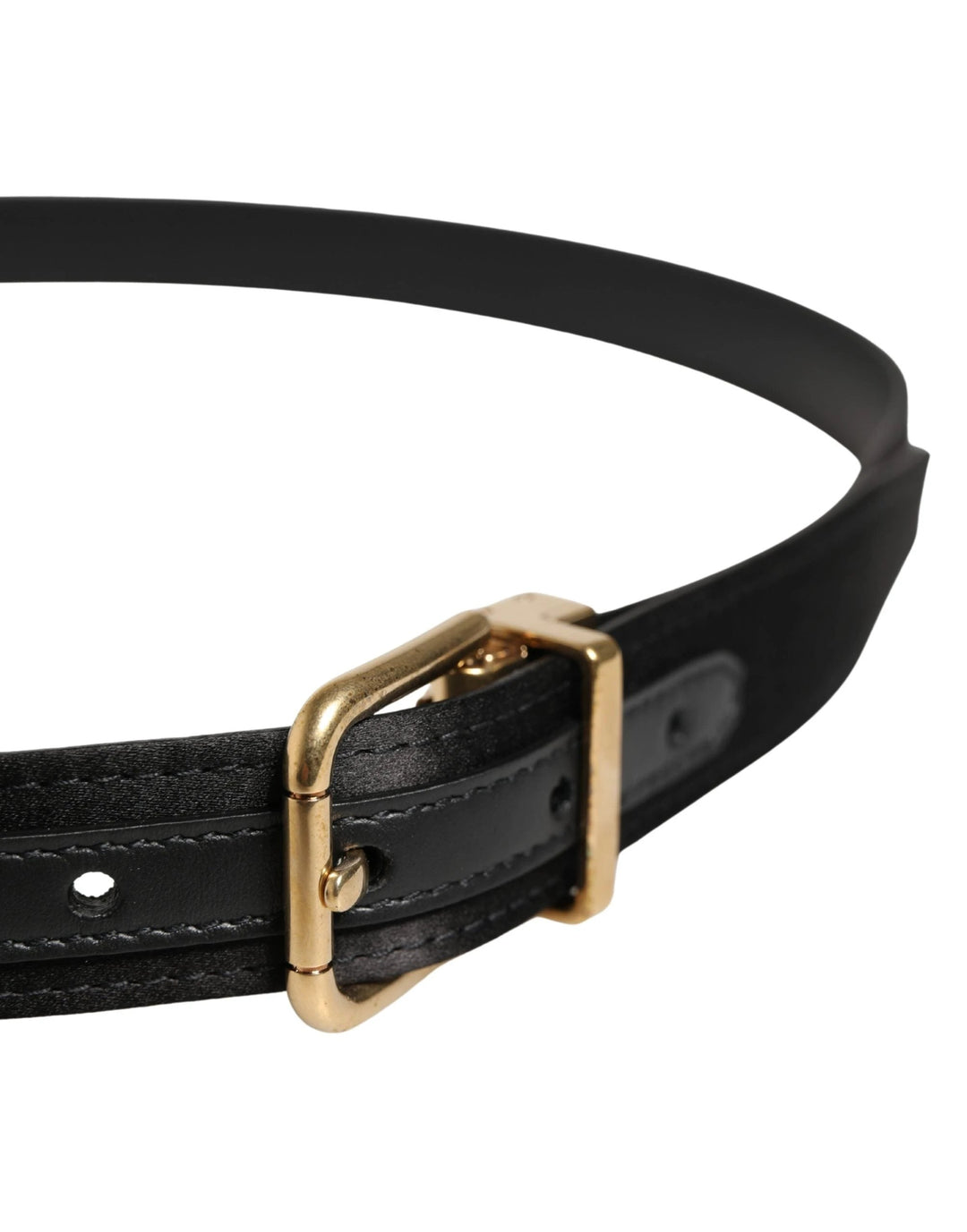 Dolce &amp; Gabbana Sample Sale Dolce &amp; Gabbana Men Black Classic Viscose Metal Buckle Belt - | Designer outlet