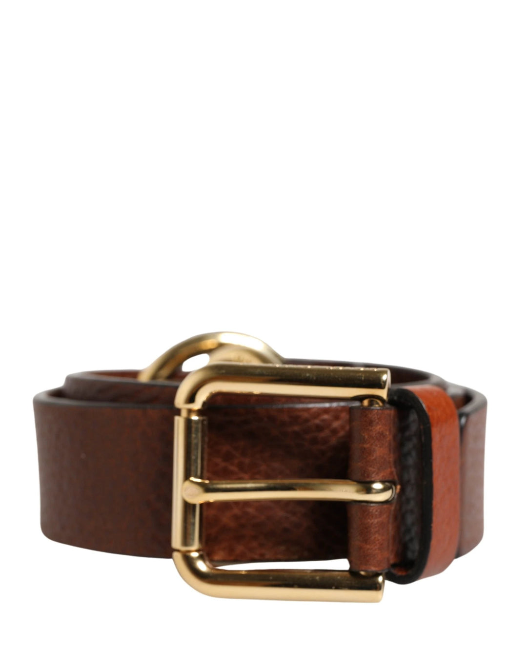 Dolce &amp; Gabbana Sample Sale Dolce &amp; Gabbana Men Brown Classic Leather Metal Buckle Belt - | Designer outlet