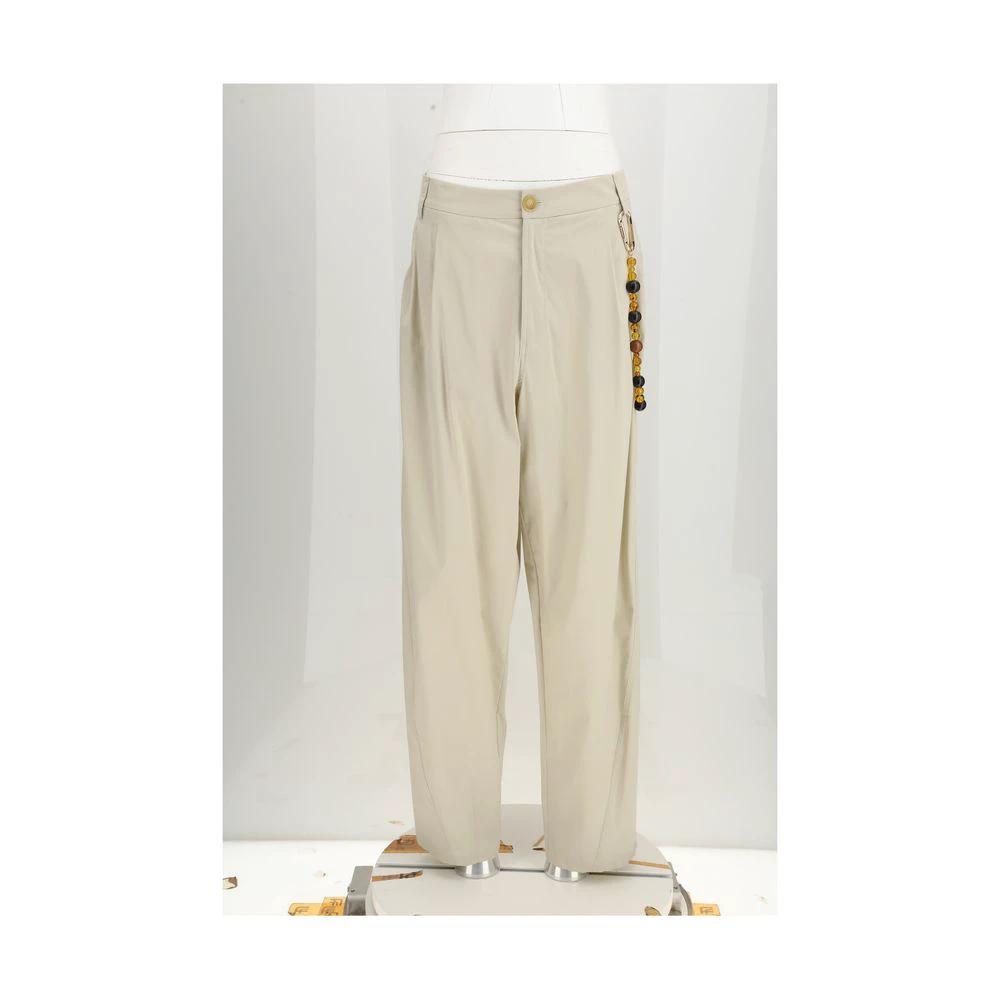 Darkpark Sample Sale Darkpark Beige Cotton Casual Pants - | Designer outlet