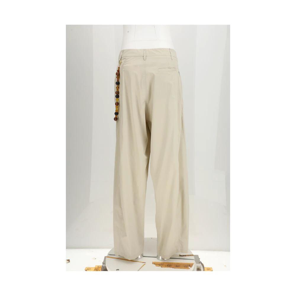 Darkpark Sample Sale Darkpark Beige Cotton Casual Pants - | Designer outlet