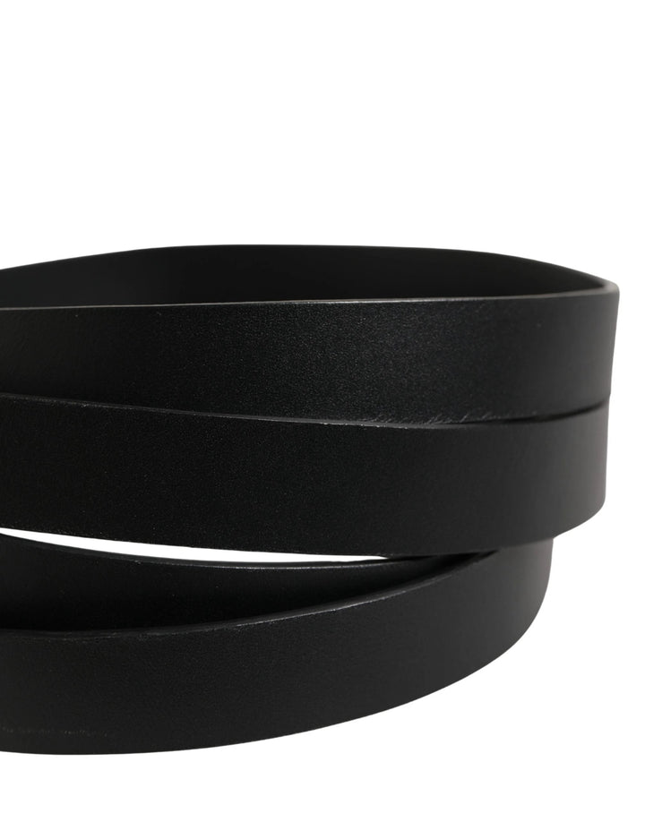 Dolce &amp; Gabbana Sample Sale Dolce &amp; Gabbana Black Double Strap Leather Silver Buckle Belt - | Designer outlet